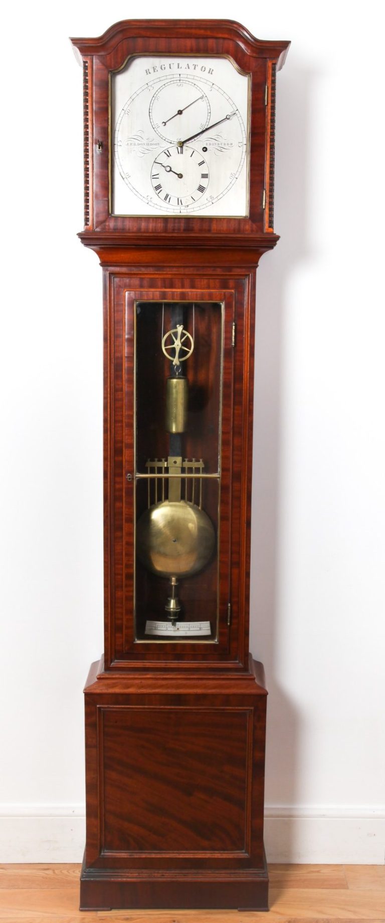 The finest floor standing Regulator with mechanism made by Reid & Auld of Edinburgh